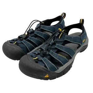 KEEN Newport H2 Mens 11.5 Navy Blue Waterproof Hiking Sandals Closed Toe Bungee
